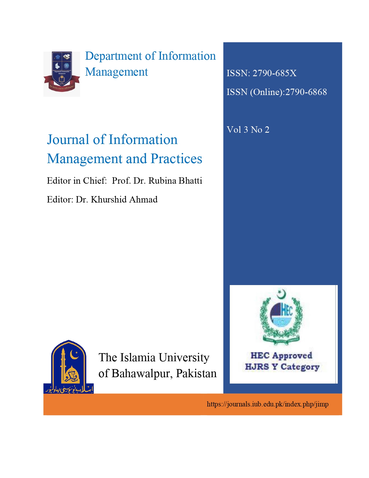 					View Vol. 3 No. 2 (2023):  Journal of Information Management and Practices
				
