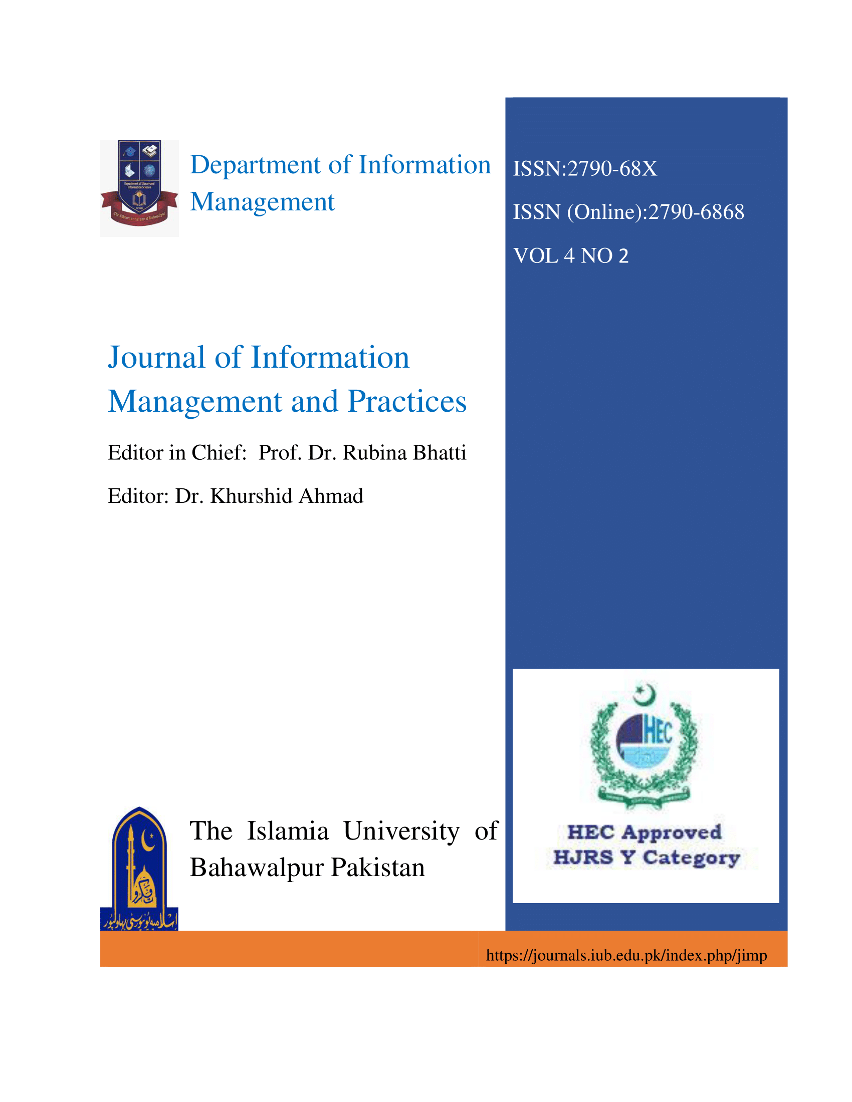 					View Vol. 4 No. 2 (2024): Journal of Information Management and Practices
				