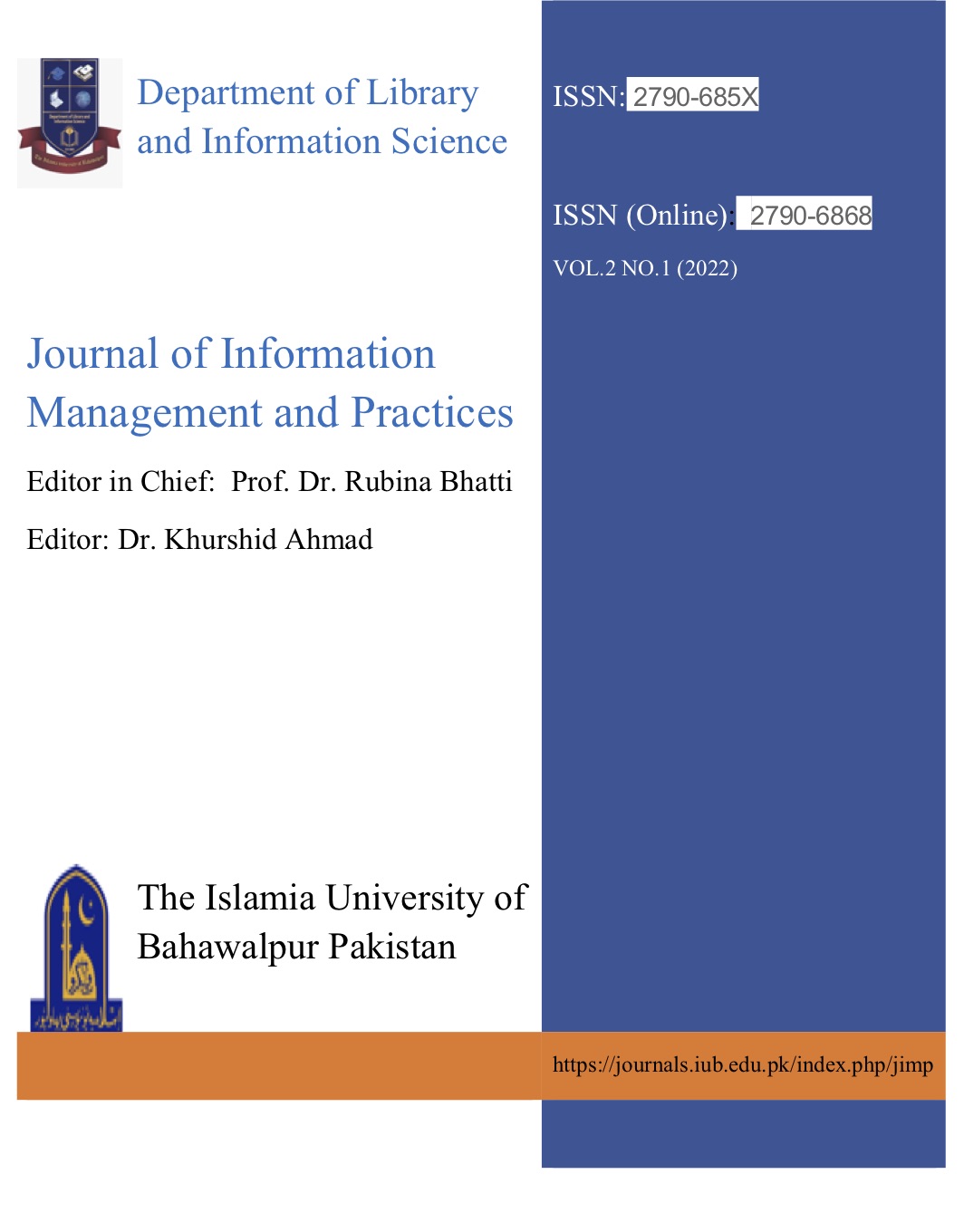 					View Vol. 2 No. 1 (2022): Journal of Information Management and Practices  
				