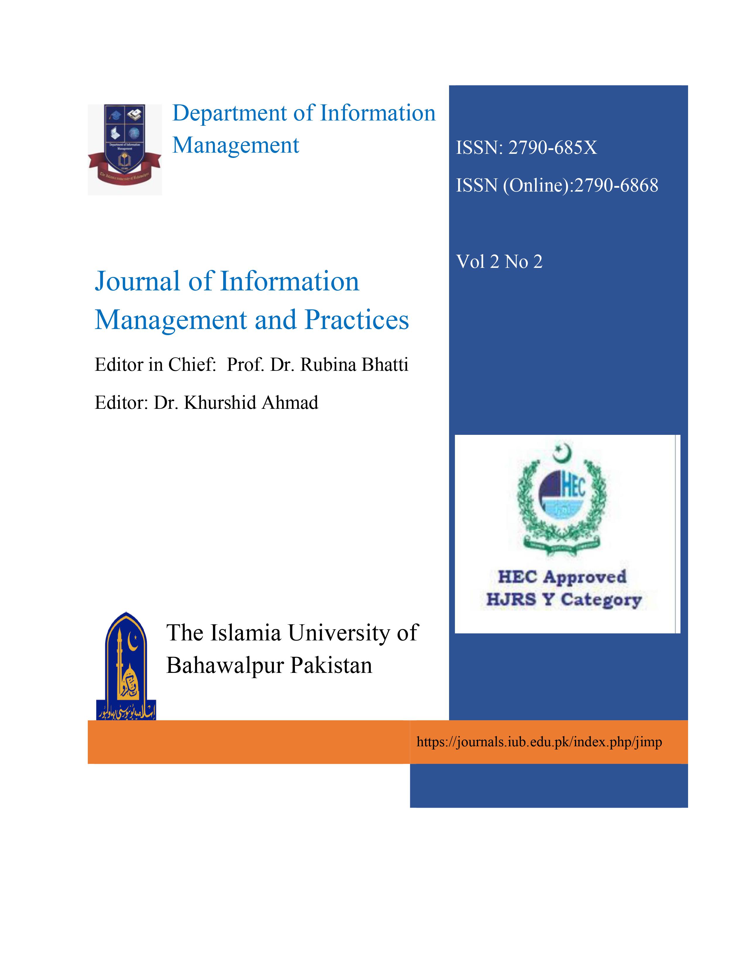 					View Vol. 2 No. 2 (2022): Journal of Information Management and Practices  
				