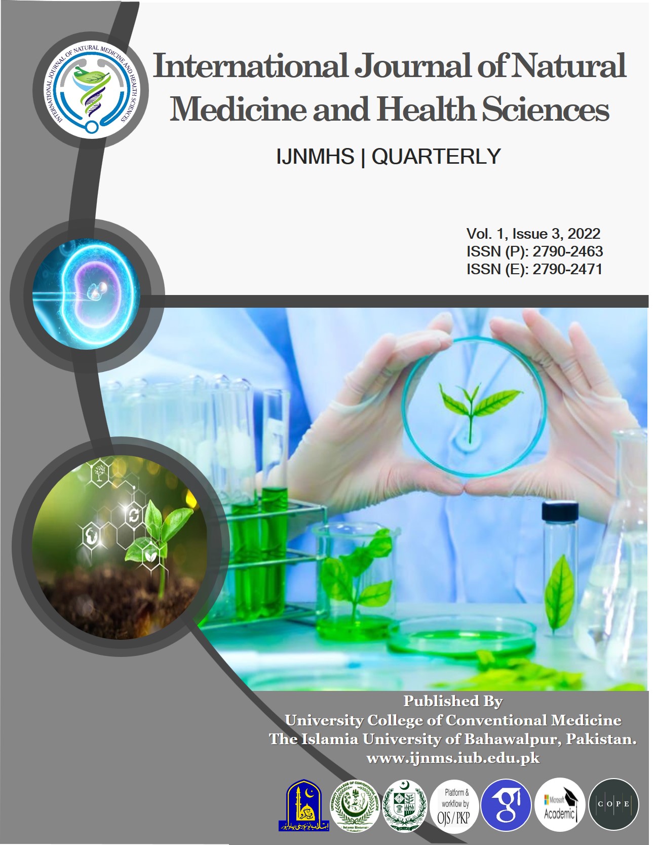 					View Vol. 1 No. 3 (2022): International Journal of Natural Medicine and Health Sciences
				